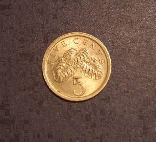 1989 Singapore 5 cent
