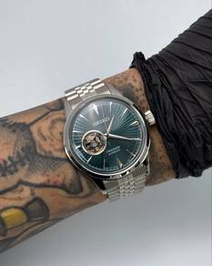 Custom Seiko Mod 40.5mm Algean Blue Open Heart