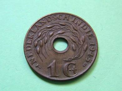 Nederlands Indie coins 1 cent 1945