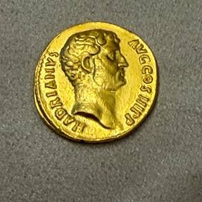 Rare Roman Gold Aureus Emperor Hadrian Disciplina