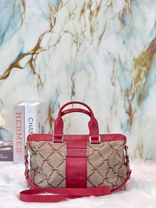 Longchamp Monogram Jacquard Boston Bag