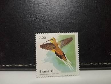 1981 Brazil Stamp Hummingbird