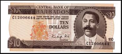 BARBADOS $10 Banknote 1986 - Pick P35a