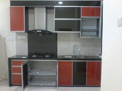 Aluminium Tile Kitchen Cabinet Set Atas + Bawah