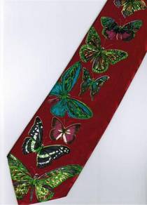 Butterfly Insect Animal RED Cartoon Neck Tie