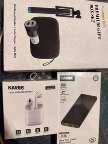 powerbank+earpod+speaker+stick selfie