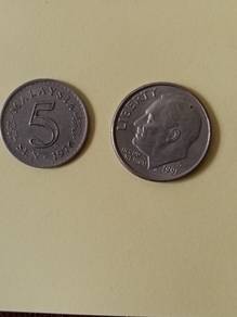 1991 one dime us coin