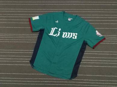 LIONS X MAJESTIC DARK GREEN baseball jerseys