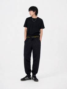 GRATEX Quilted Thermal Pants Black Y2K Techwear