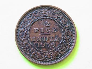1/2 Pice India 1936
