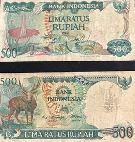 1982 & 1988 Indonesia 500 Rupiah Notes