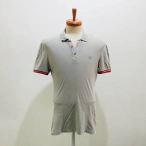Armani Jeans Slim Fit Grey Ringer Polo T-shirt