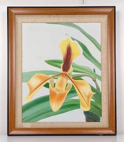 Oil Painting - Orchid Study in Naturalistic Detail