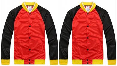 W0306 Adidas Red Baseball Sweater Varsity Jacket
