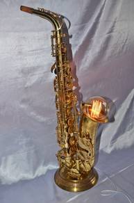 Old Sky USA Saxophone Converted to Floor Lamp
