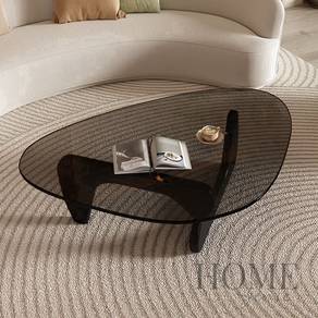 Mid Century Modern Coffee Table, Triangular Black