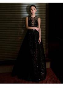 Black glitter prom wedding gown dress RBP0798