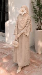 Abaya Premium warna Champagne