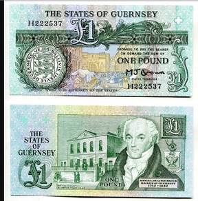 Guernsey 1 pound (1980-90) - Pick P48b  unc