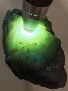 Ice Green Burma Jadeite Jade Rough Stone # 534 g #