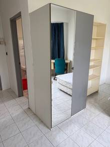 2-Door Wardrobe with Full-Length Mirror