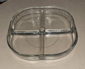 Glass divided plate Italy