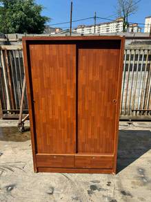 4x6ft Sliding Door Almari Baju Wardrobe Drawer Clo