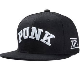 [12.12] BLACK PUNK FLAT-BRiMM SNAPBACK HIP-HOP CAP