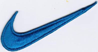 Nike BLUE #2 Badge Iron On Embroidered Patch
