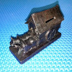 Vtg 60s UMBC Oxcart Bullock Cart Metal Coin Box