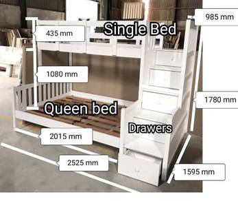 Double Decker bed w/ drawer