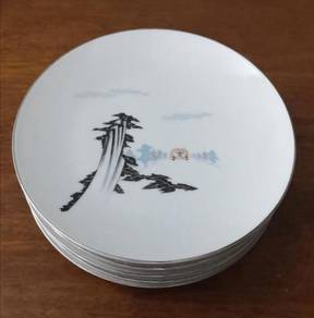 Pinggan vintage liling China hand painted plate 6