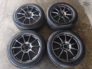 Rim second 18 ZE40 siap tayar civic s70 Hrv lancer