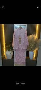 kurung moden soft pink