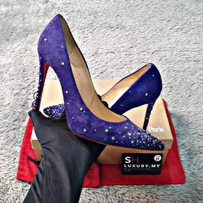 Louboutin Blue Logo Heels