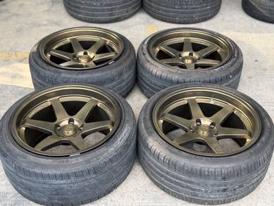 Sport Rim 18 Second Volk Rays TE37 Staggered Siap