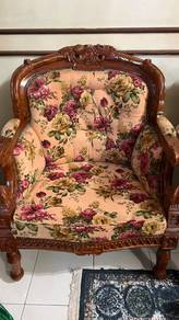 Kerusi 1 Seater (2 Unit) , Kayu Jati