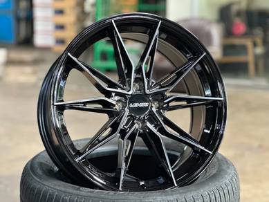 NEW 17 Lenso Barox Black Rim Vios Myvi Yaris Ativa