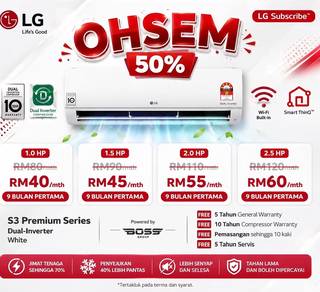 Promo LG Dual Inverter Aircond (Bt BERENDAM 001)