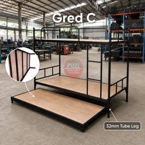 Katil Double Decker Heavy Duty Dengan Pull-Out Bed