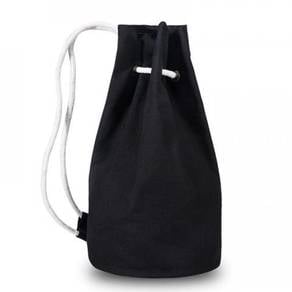 B0162 BLACK DRAWSTRiNG BUCKET BAG BACKPACK 🔥