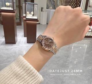 Rolex Datejust 28mm 279171 Rose Gold Choco Roman