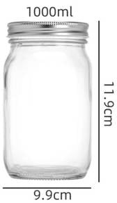 Harga Borong Kaca Glass jar storage jar 1000ml x 8