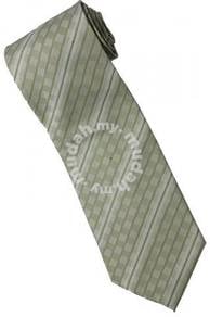 EG4 Apple Green White Striped Formal Neck Tie