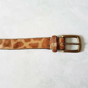 Leopard fur belt