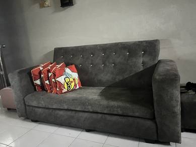 sofa 3 seater skli stool kecik