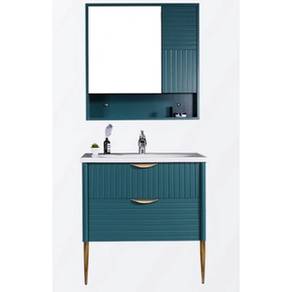 100cm Green Toilet Cabinet with Mirror Vanity