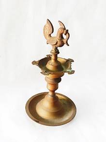 Traditional South Indian Brass Oil Lamp