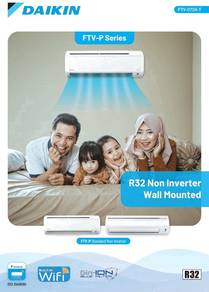 Daikin 1hp aircond + pasang