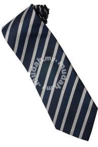 EDB1 Blue White Quality Striped Formal Neck Tie